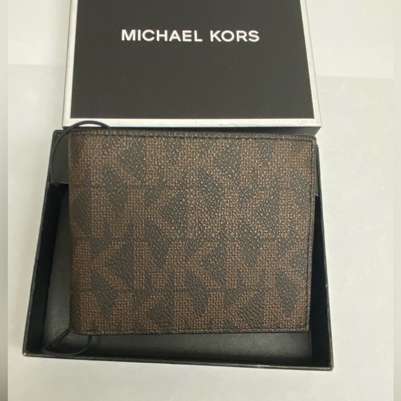 Michael Kors Jet Set Signature Logo Wallet Men’s Billfold - Picture 3 of 7